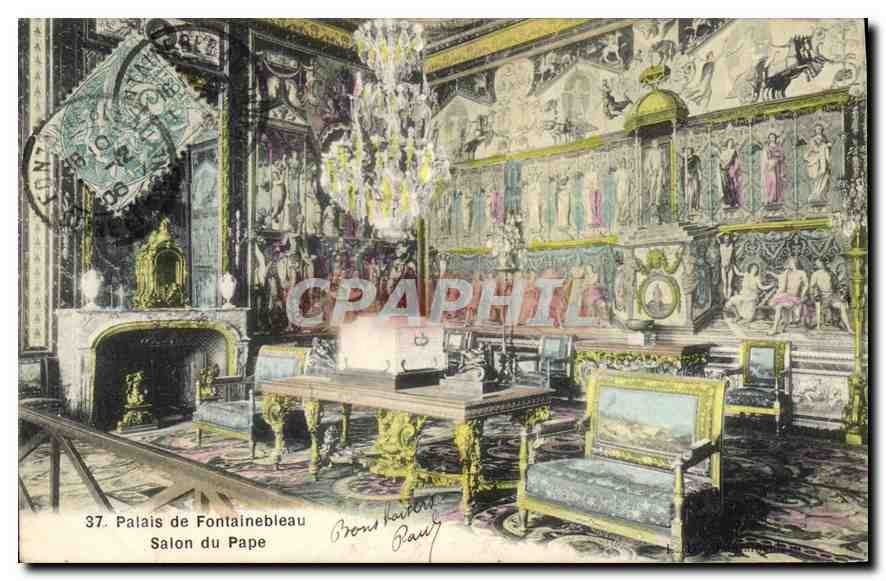 CPA Palais de Fontanebleau Salon du Pape