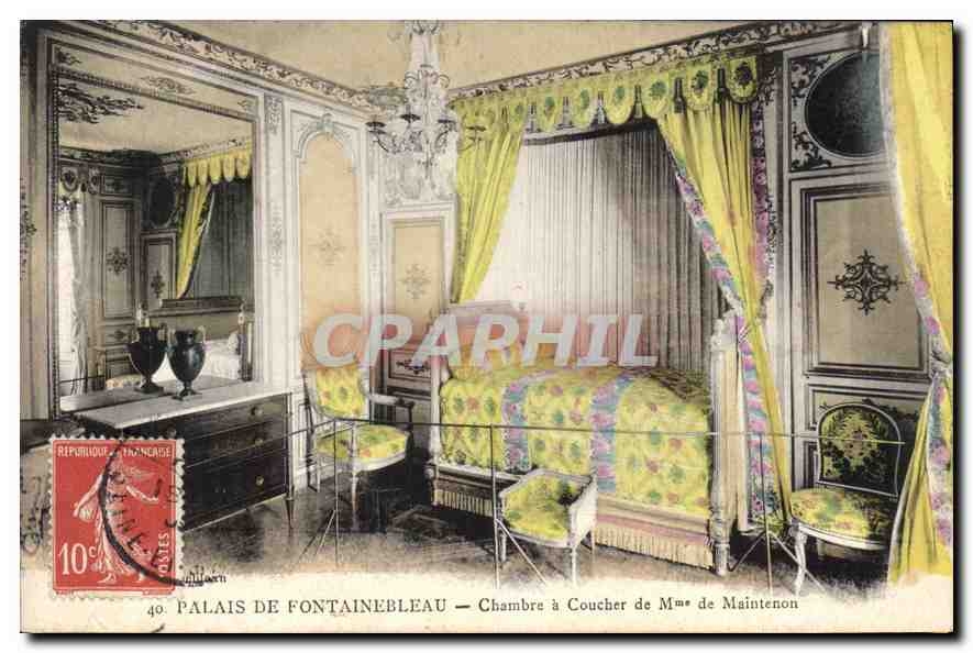 CPA Palais de Fontanebleau Chambre a Coucher de Mme de Maintenon