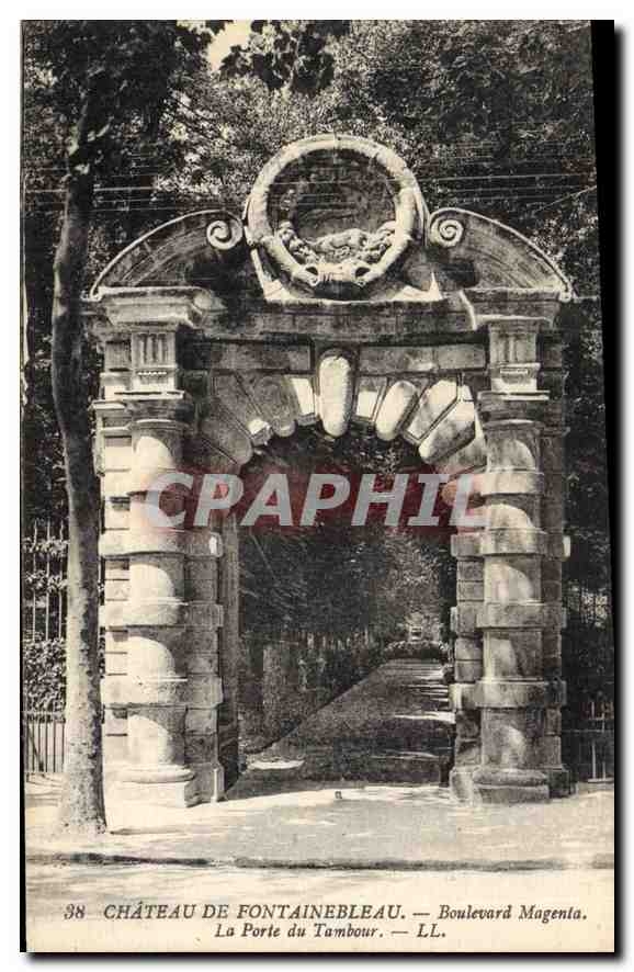 CPA Chateau de Fontainebleau Boulevard Magenta La Porte du Tambour 