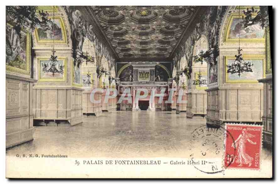 CPA Palais de Fontainebleau Galerie Henri II 