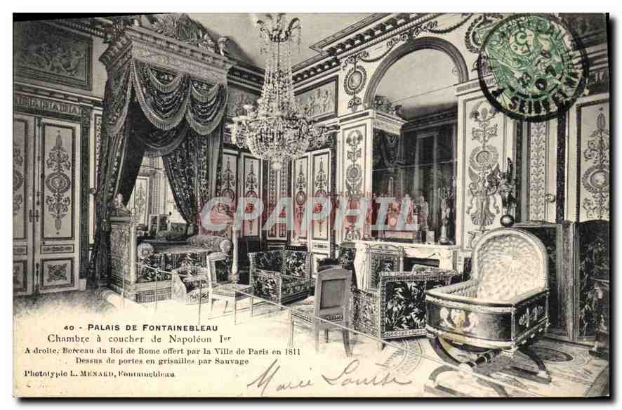 CPA Palais de Fontainebleau Chambre a coucher de Napoleon I 