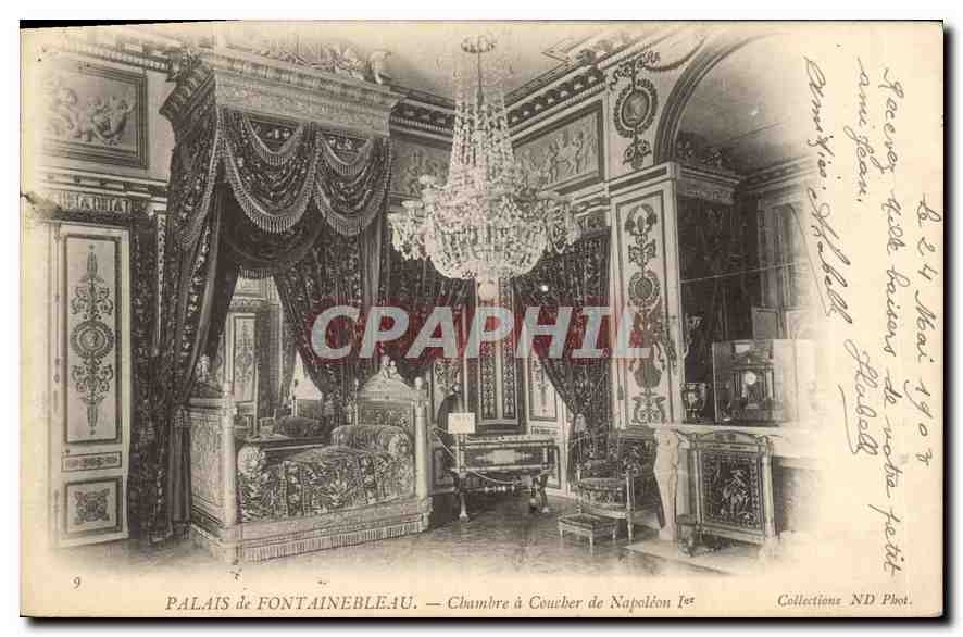 CPA Palais de Fontainebleau Chambre a coucher de Napoleon I 
