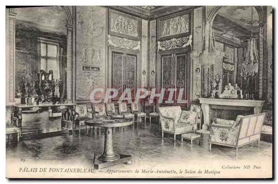 CPA Palais de Fontainebleau Appartements de Marie Antoinette le Salon de Musique 