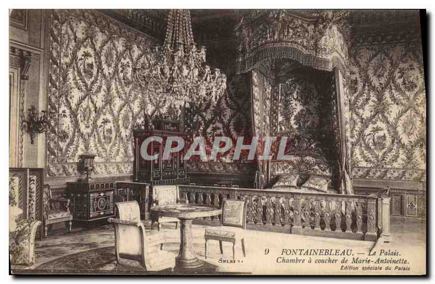 CPA Fontainebleau Le Palais Chambre a coucher de Marie Antoinette