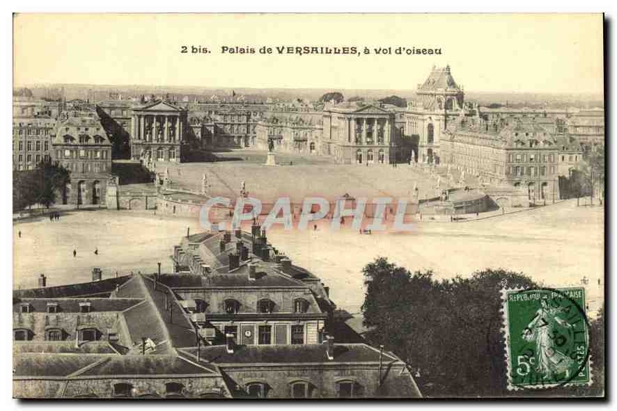 CPA Palais de Versailles a vol d'oiseau 