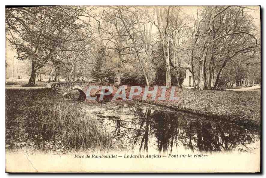 CPA Parc de Rambouillet Le Jardin Anglais Pont sur la Riviere