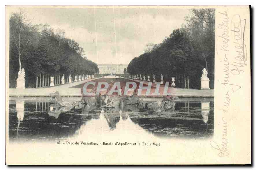 CPA Parc de Versailles Bassin d'Apollon et le Tapis Vert 