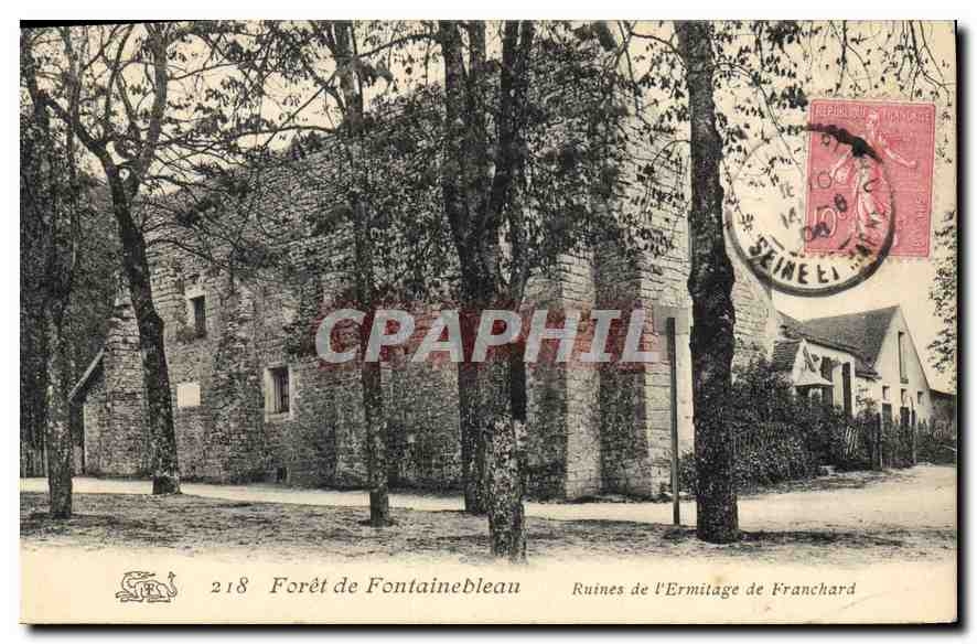 CPA Foret de Fontainebleau Ruines de l'Ermitage de Franchard