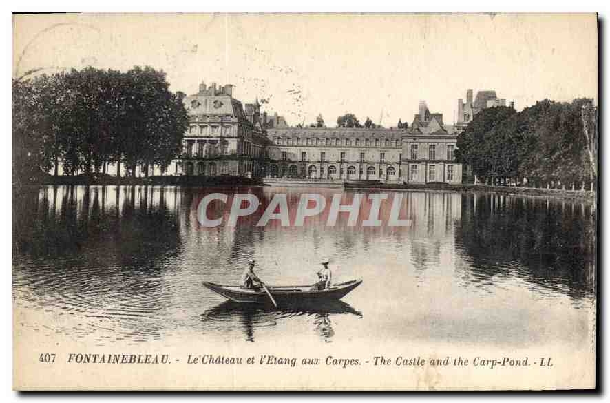 CPA Fontainebleau Le Chateau et l'Etang aux Carpes 