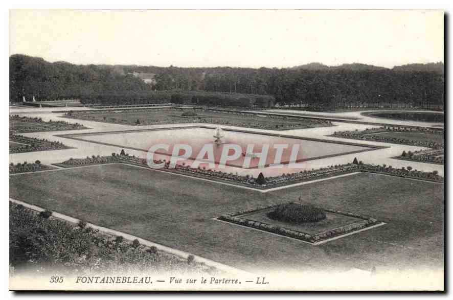 CPA Fontainebleau Vue sur le Parterre