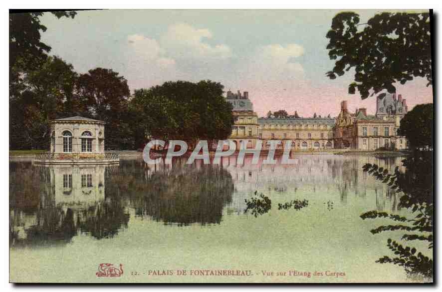 CPA Palais de Fontainebleau Vue sur L'Etang des Carpes 