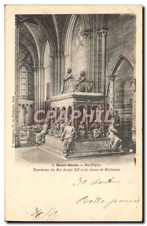 CPA Saint Denis Basilique Tombeau de Roi Louis XII et de Anne de Bretagne 