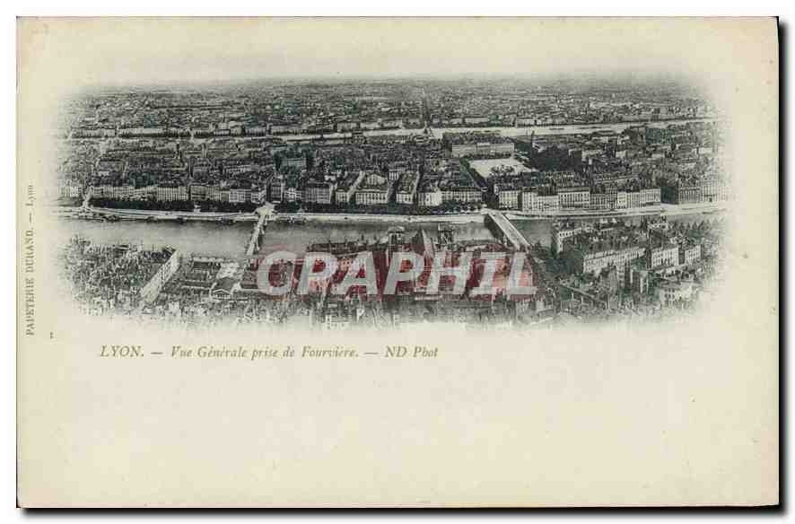 CPA Lyon Vue generale prise de Fourviere 