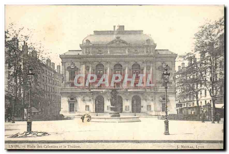 CPA Lyon Place des Celestins et le Theatre