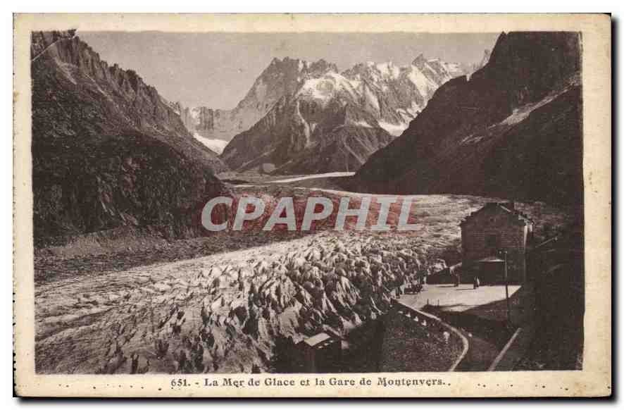 CPA La Mer de Glace et la Gare de Montenvers