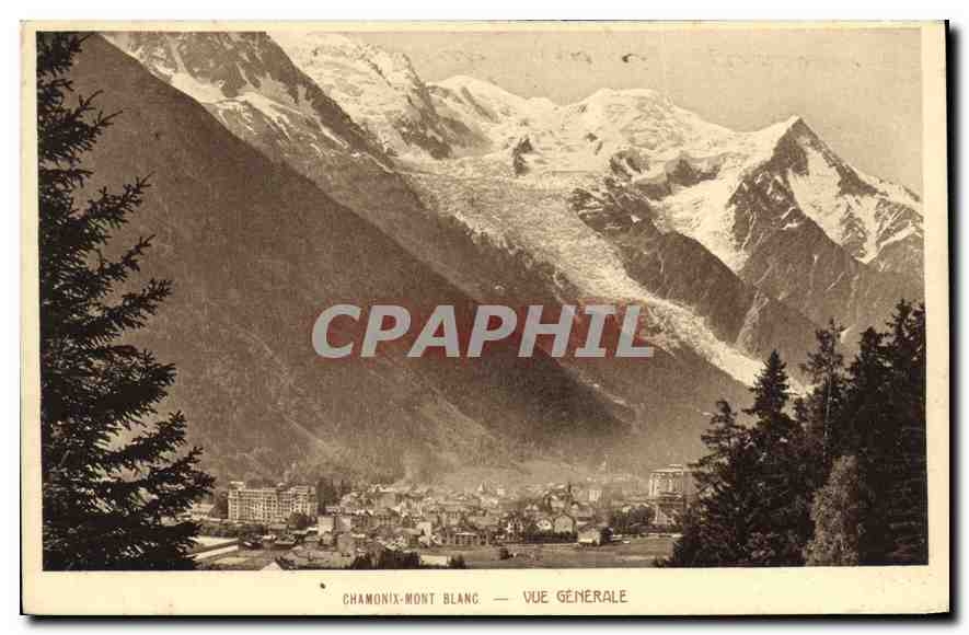 CPA Chamonix Mont Blanc Vue generale