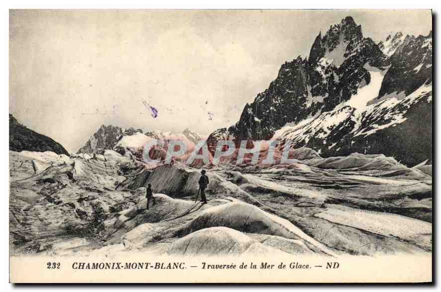 CPA Chamonix Mont Blanc Traversee de la Mer de Glace