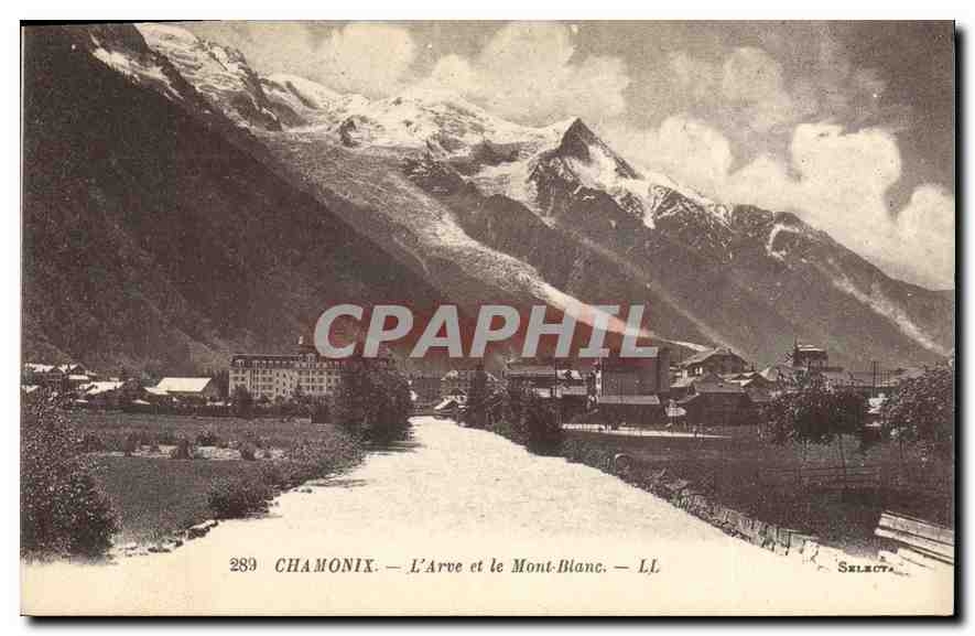 CPA Chamonix l'Arve et le Mont Blanc