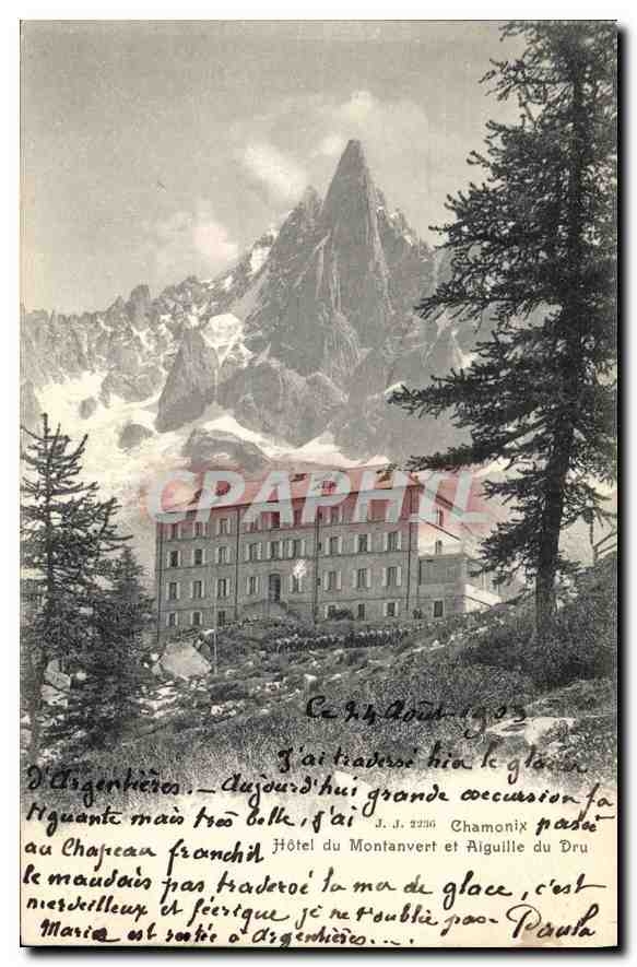 CPA Chamonix Hotel du Montanvers et Aiguille du Dru