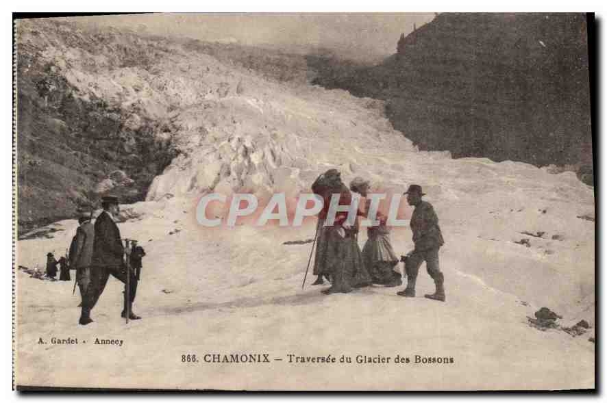 CPA Chamonix Traversee du Glacier des Bossons
