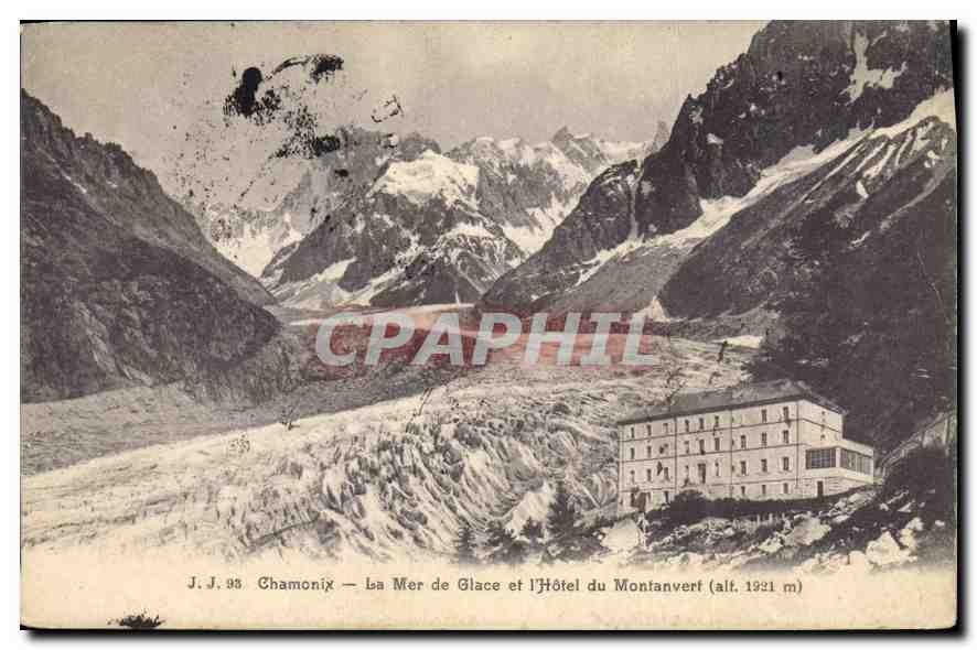 CPA Chamonix La Mer de Glace et Hotel du Montanvert (alt 1221 m)