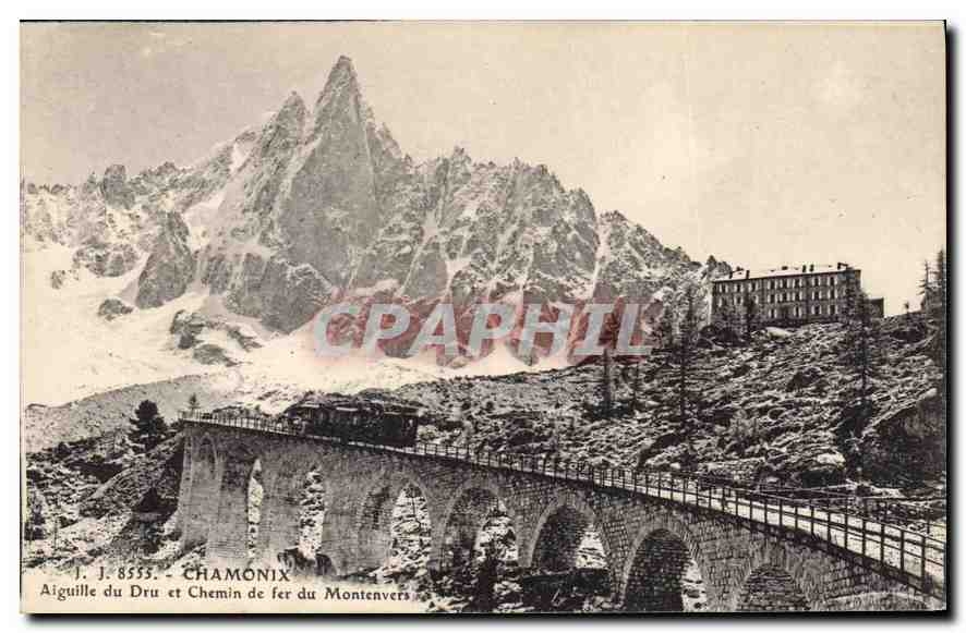 CPA Chamonix Aiguille du Dru et Chemin de fer duMontenvers