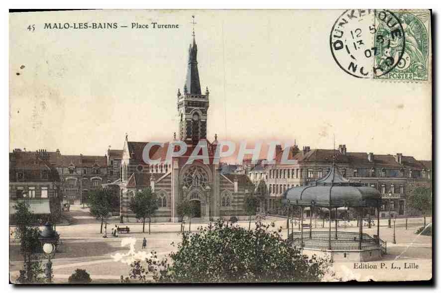 CPA Malo les Bains Place Turenne
