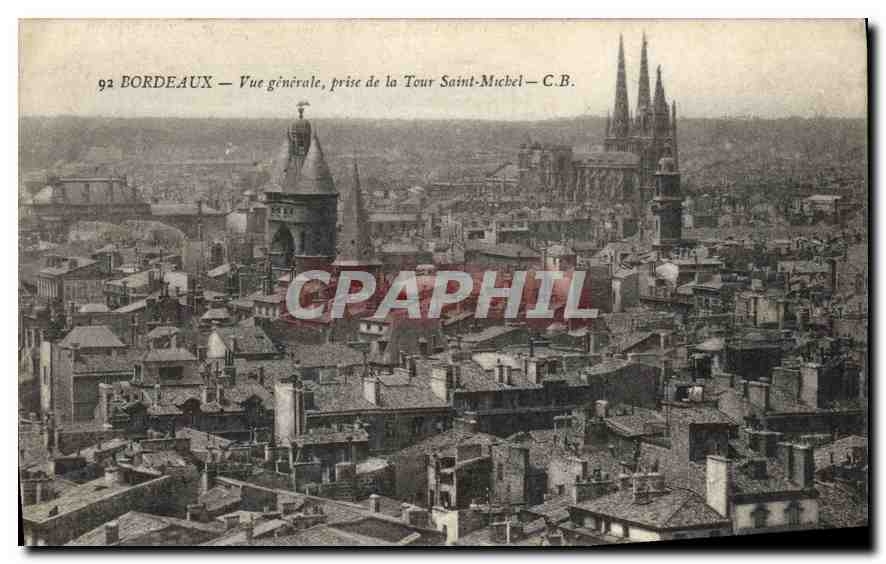 CPA Bordeaux Vue generale prise de la Tour Saint Michel