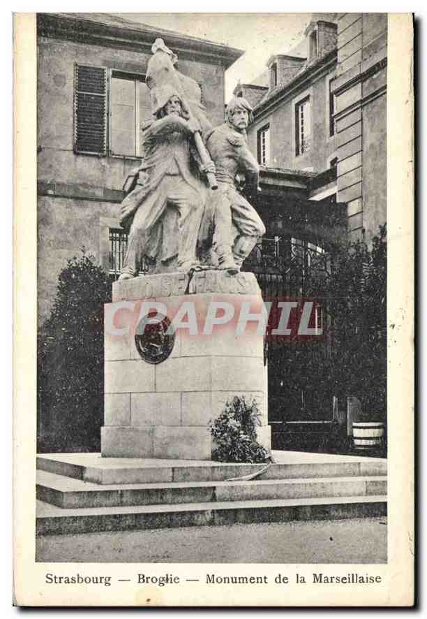 CPA Strasbourg Broglie Monument de la Marseillaise