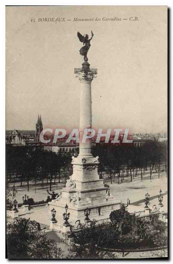 CPA Bordeaux Monument des Girondins