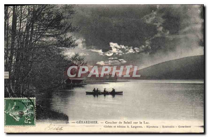 CPA Gerardmer Coucher de Soleil sur le Lac