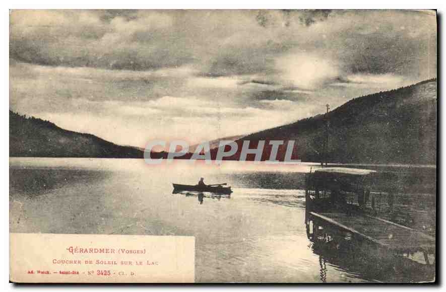 CPA Gerardmer (Vosges) Coucher de Soleil sur le lac
