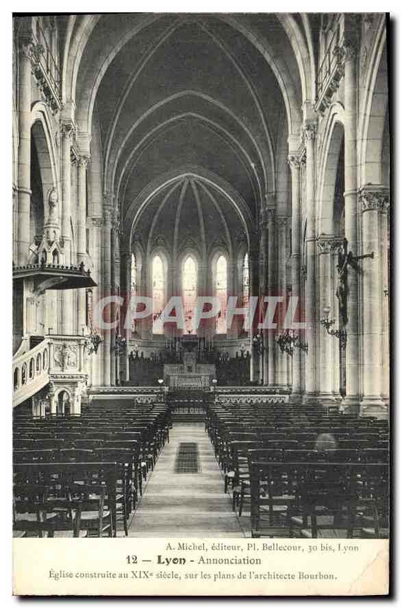 CPA Lyon Annociation Eglise construite au XIXe siecle sur les Plans de l'architecte Bourbon