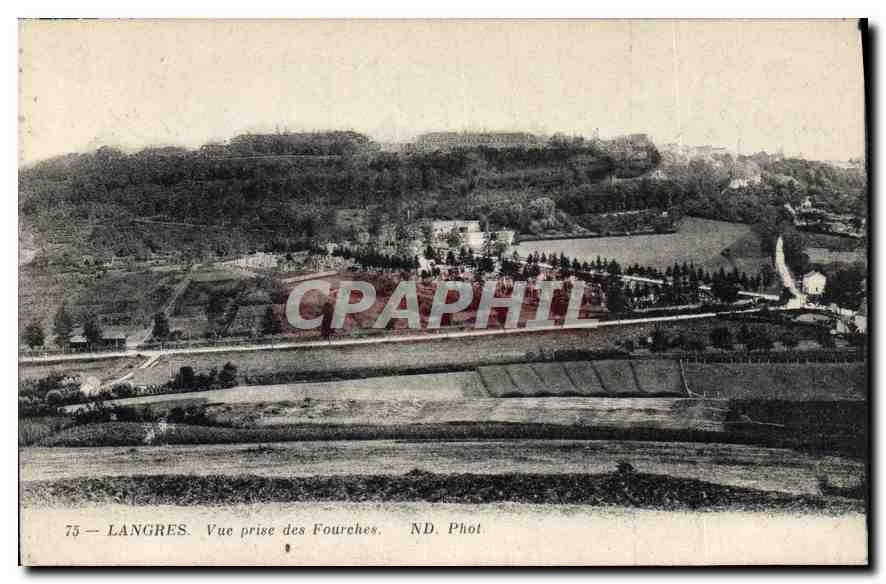 CPA Langres Vue prise des Fourches
