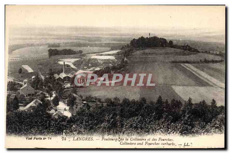 CPA Langres Faubourgs de la Colliniere et de Fourches