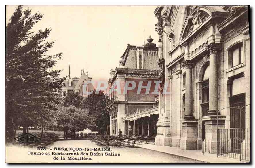 CPA Besancon Les Bains Casino et Restaurant des Bains Sanlis de la Mouillere