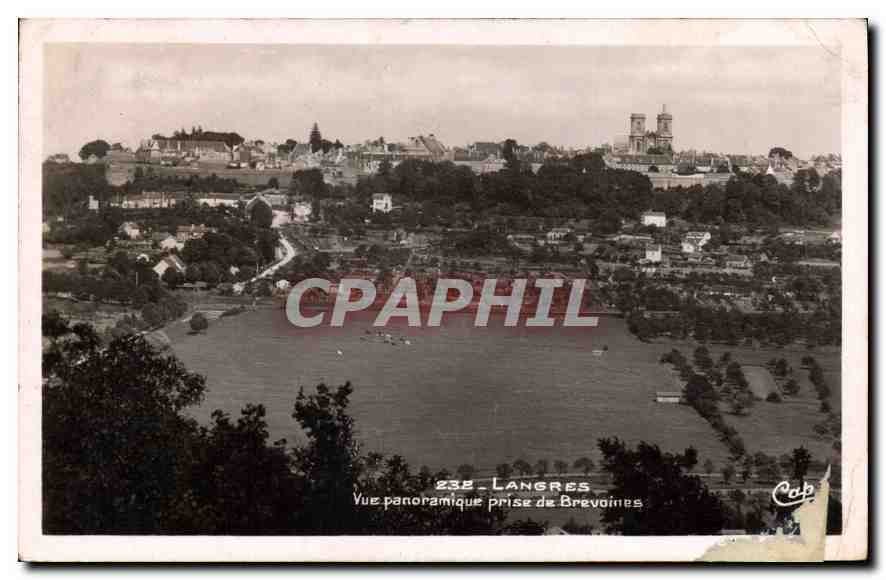 CPA Langres Vue panoramique prise de Brevoines