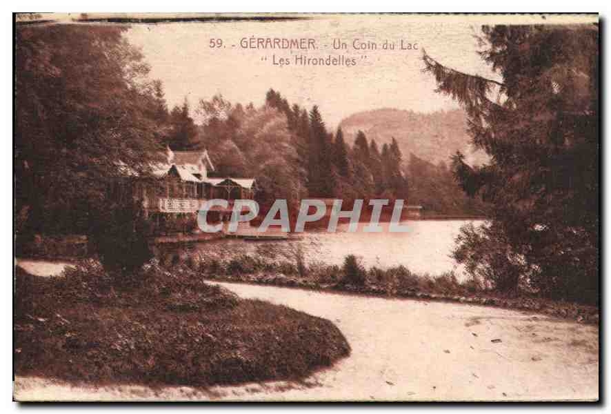 CPA Gerardmer Un Coin du Lac Les Hirondelles