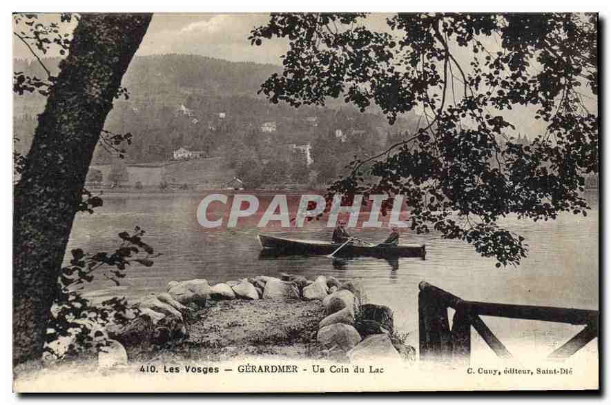 CPA Les Vosges Gerardmer un coin du Lac