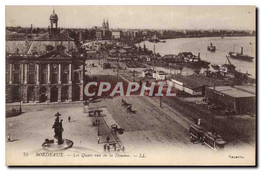 CPA Bordeaux Les Quais vus de la Douane