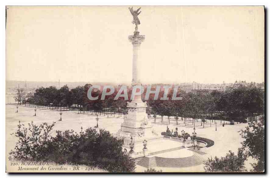 CPA Bordeaux Monument des Girondins