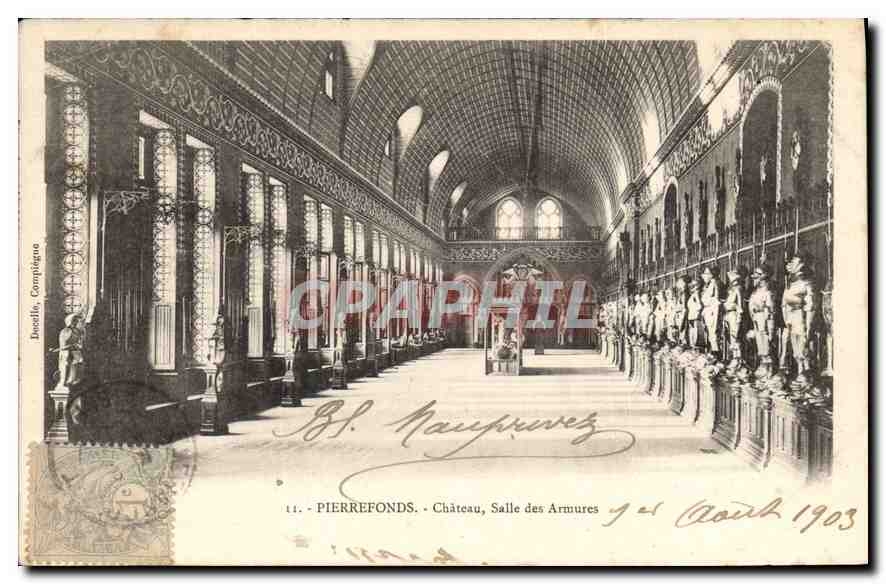 CPA Pierrefonds Chateau Salle des Armures