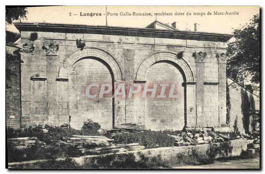 CPA Langres Porte Gallo Romaine