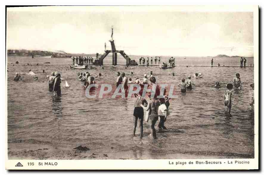 CPA St Malo La Plage de Bon Secours La Piscine
