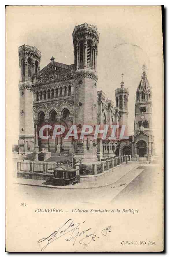 CPA Fourviere L'Ancien Sanctuaire et la Basilique