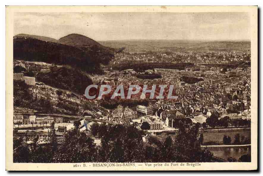 CPA Besancon les Bains Vue prise du Fort de Bregille