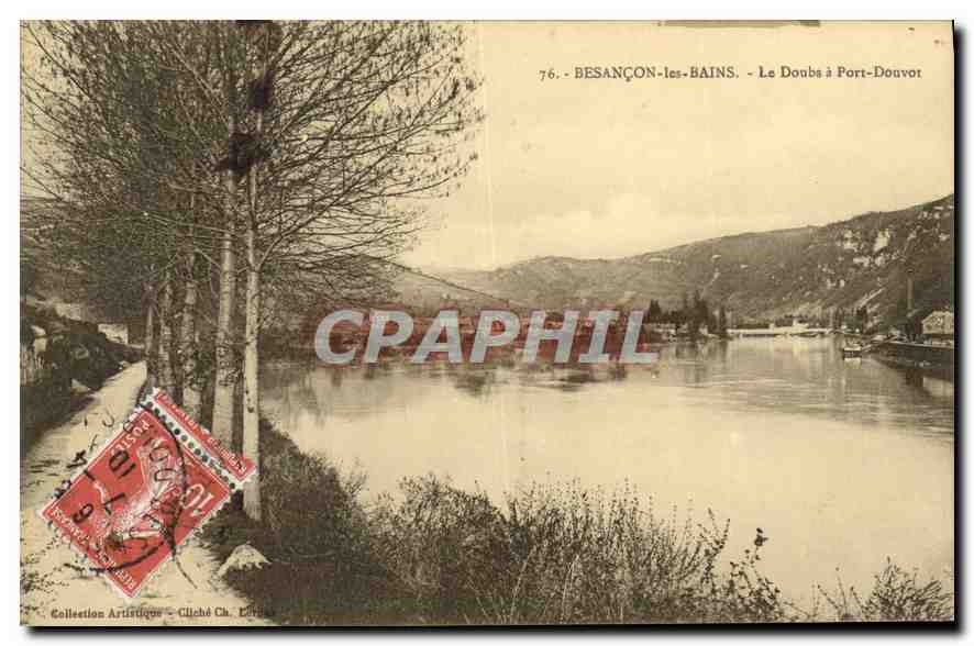 CPA Besancon les Bains Le Doubs a Port Bouvot