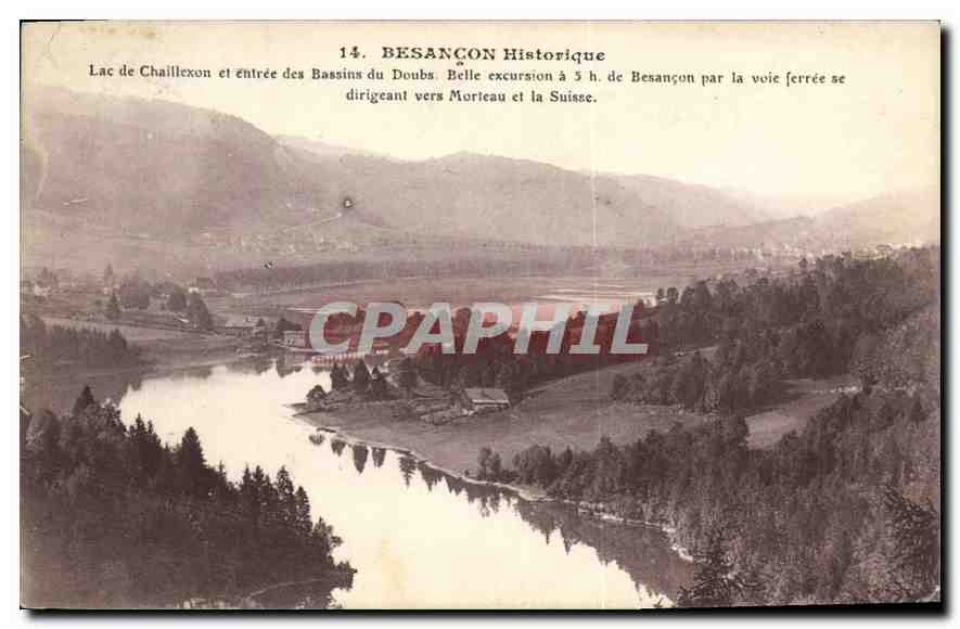CPA Besancon Historique Lac de Chaillexon et entree des bassins du Doubs