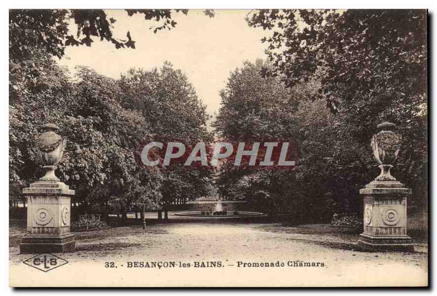 CPA Besancon les Bains Promenade Chamars
