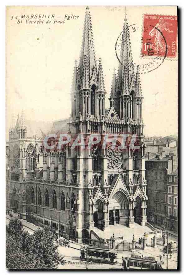 CPA Marseille Eglise St Vincent de Paul